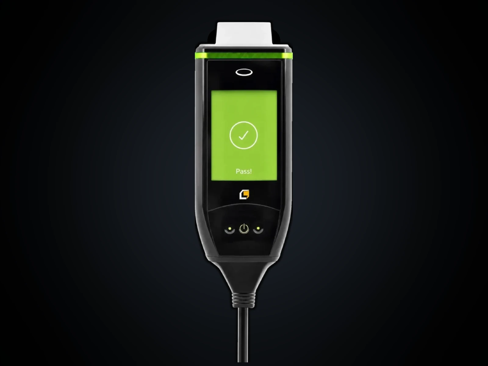 Low Cost Interlock LCI-777 ignition interlock handset showing a pass result